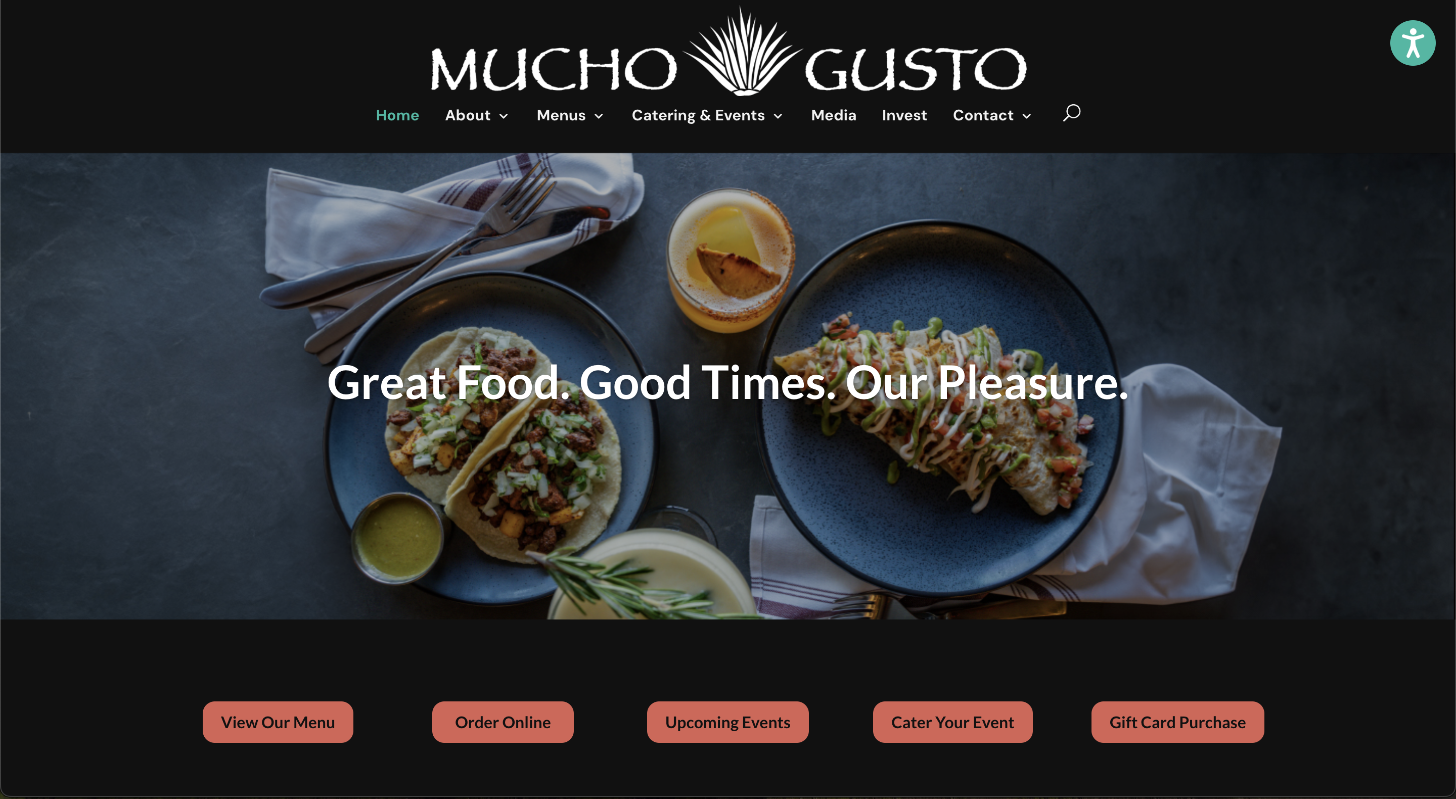 Mucho Gusto Group Website Homepage